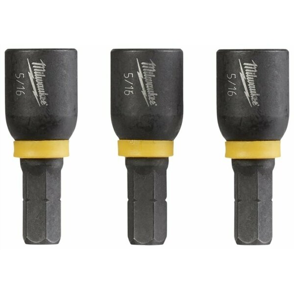 Worldwide Sourcing Milwaukee 49-66-4513 Insert Nut Driver, 5/16 in Drive, 1-1/2 in L, 1/4 in L Shank, Hex Shank 1644